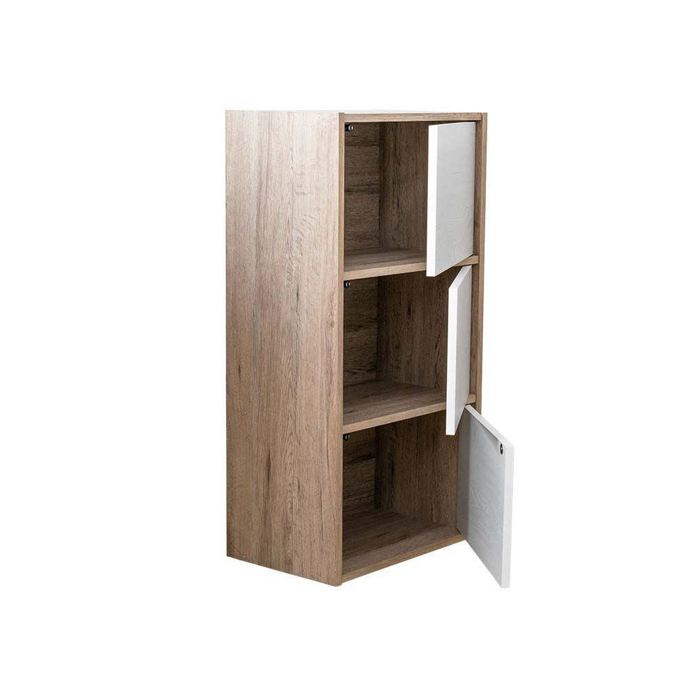 ชั้นวางบานเปิด3ชั้นโซลิคขาว 42X29X87ซม