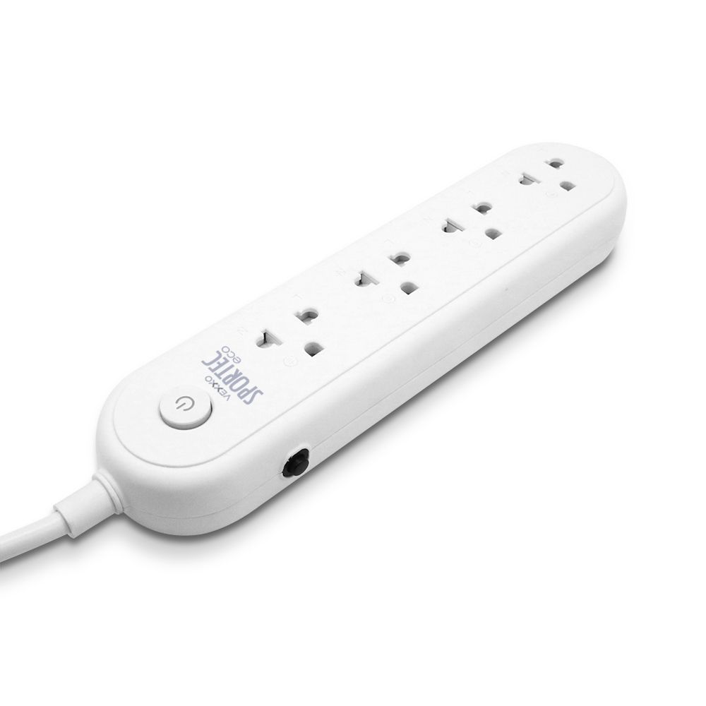 VEXXO PLUG 4OUTLET 1SWITCH SP ECO 3M