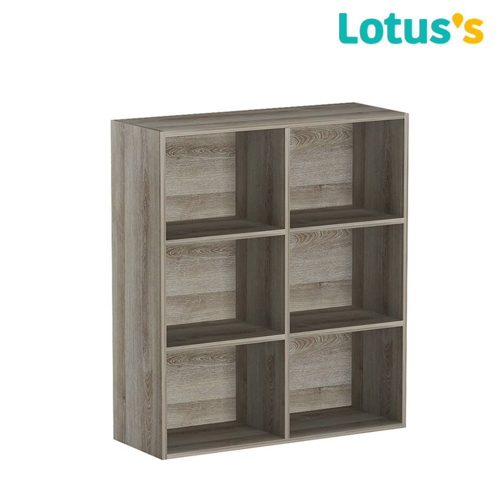 โลตัสชั้นอเนกประสงค์6ช่องไม้อ่อน80X30X90