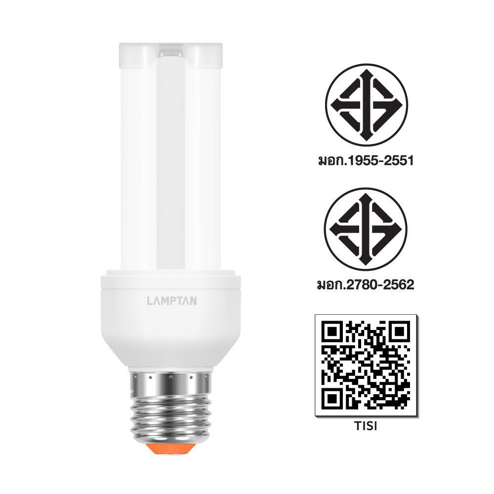 LAMPTAN LED คอมแพค 9วัตต์ แสงขาว