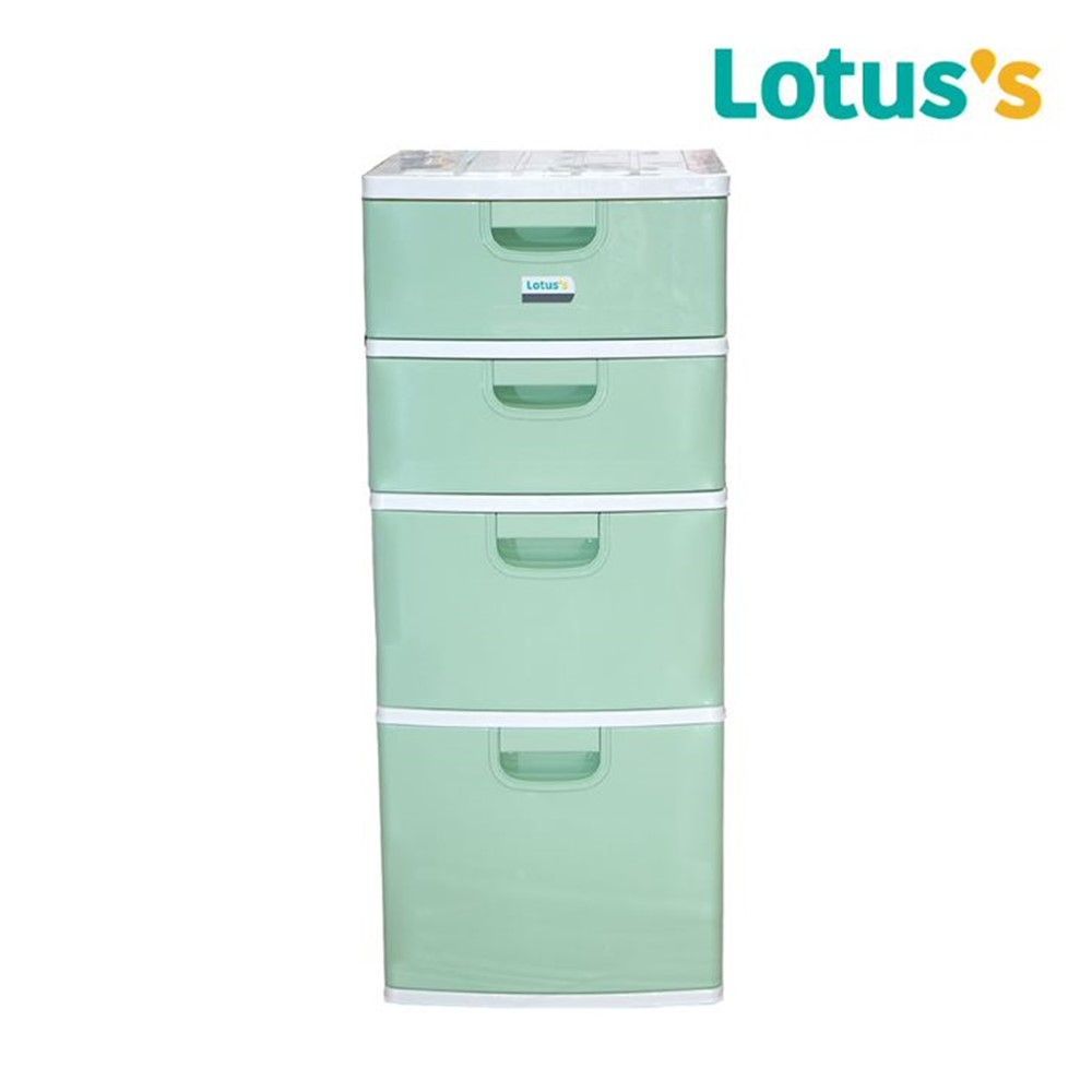 โลตัส ตู้ลิ้นชักมิราเคิล สีเขียว 4ชั้น