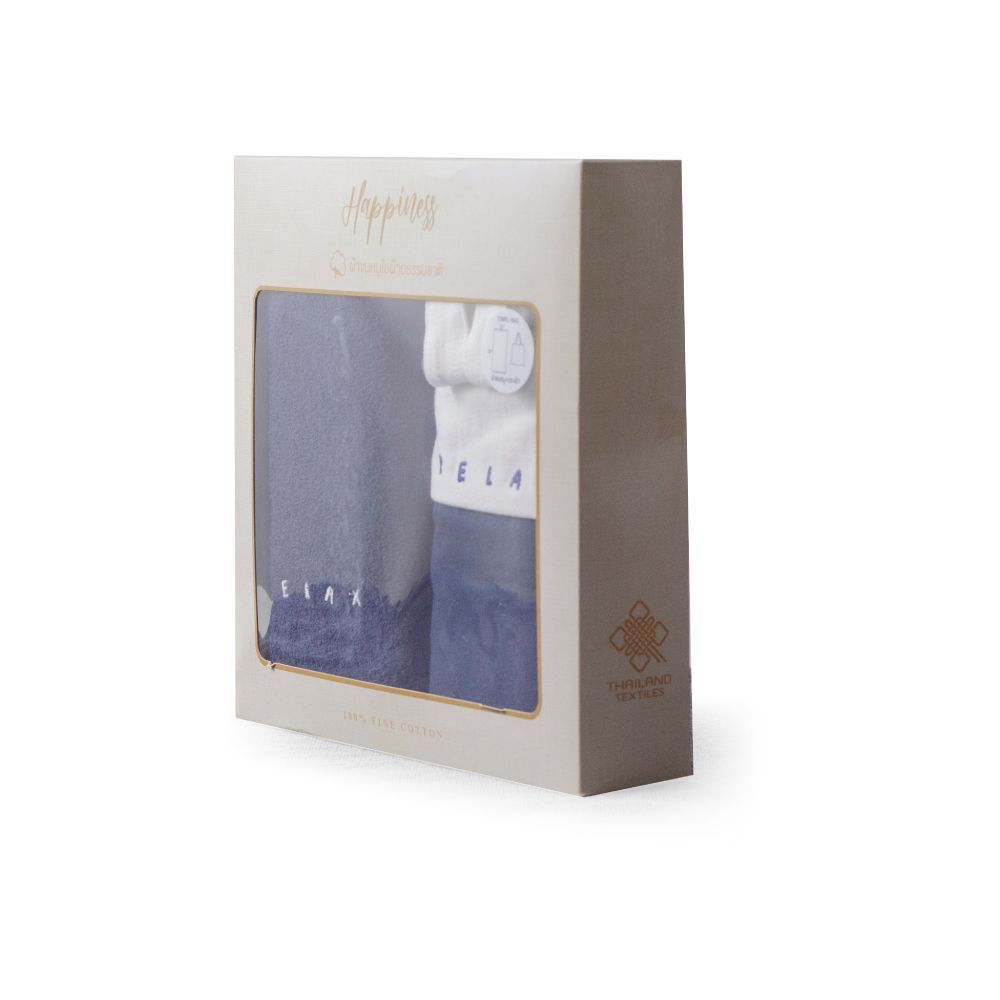 GIFT SET ผ้าขนหนูปักลาย15X30นิ้ว+กระเป๋า