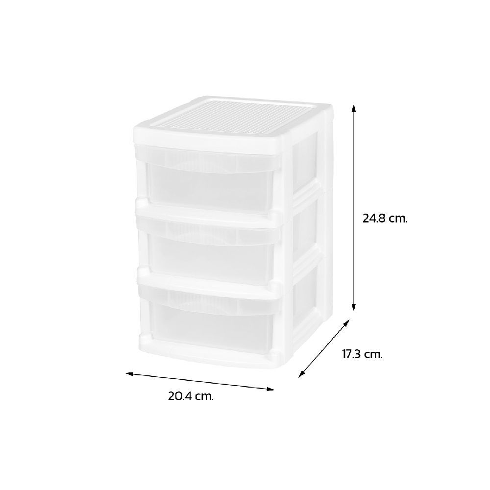 กล่องลิ้นชักเล็ก NO.2713 สีขาว 3 ชั้น