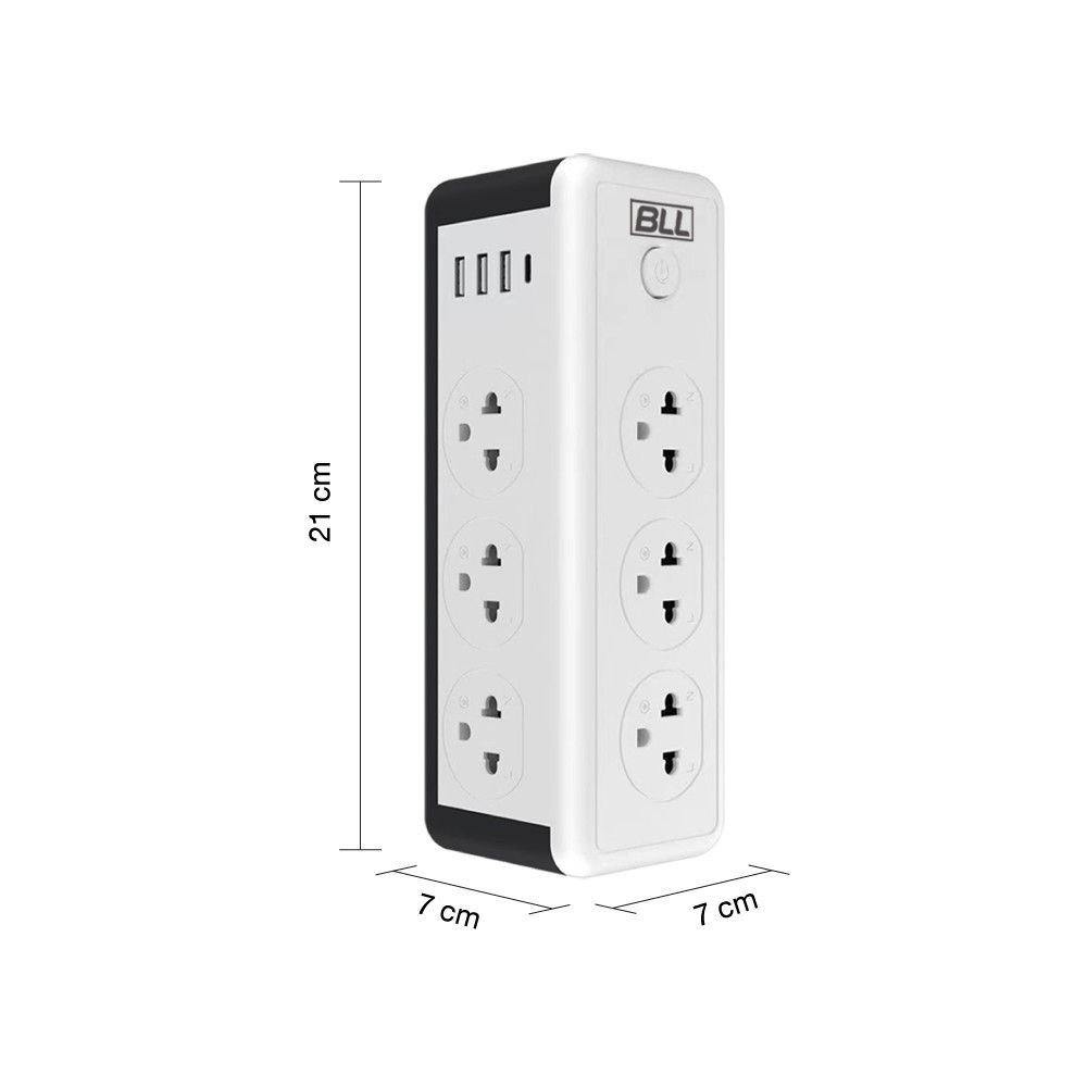 BLL 1 SWITCH 6 SOCKET 3 USB 1 TYPE C B33