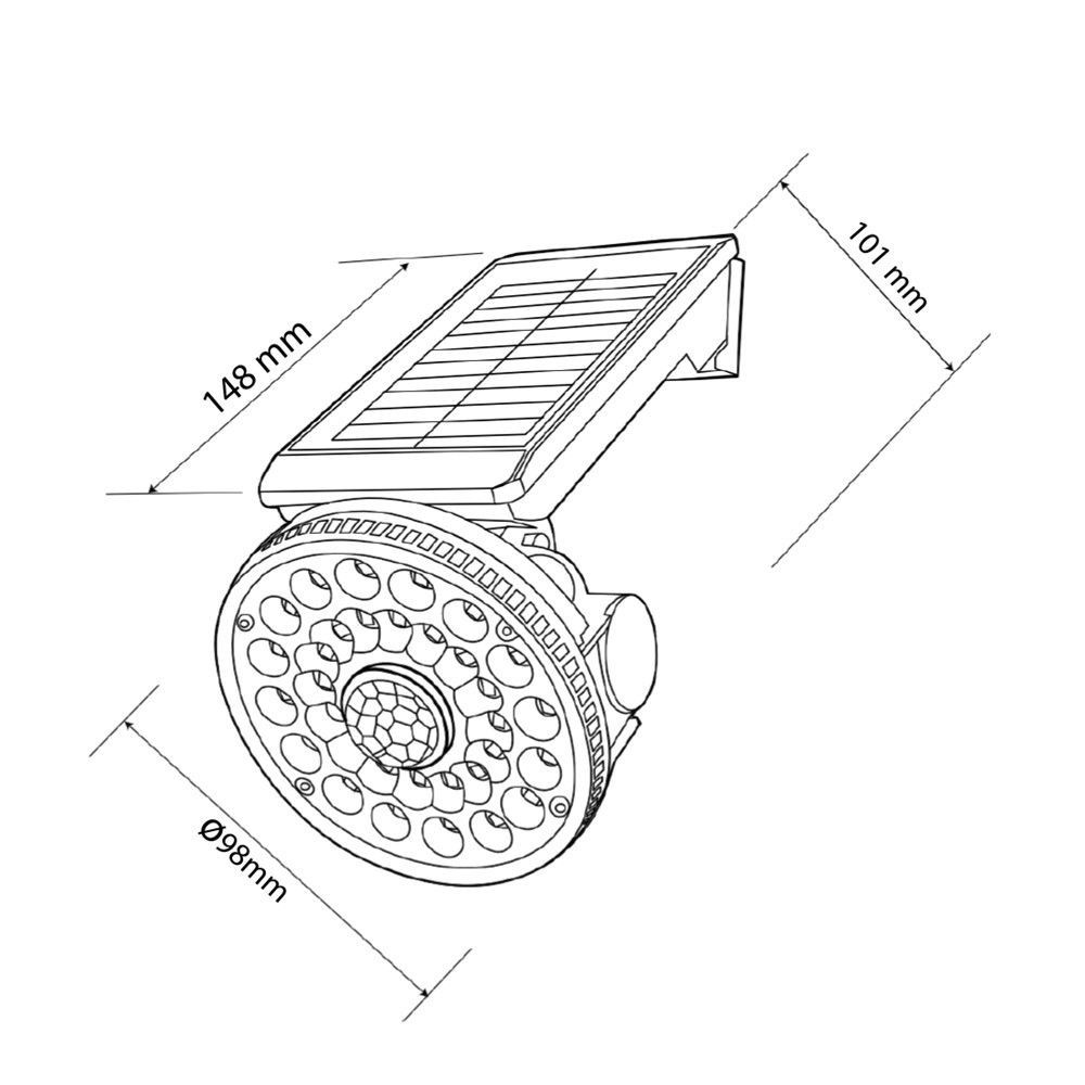 SHINING LED SOLAR WALLL LIGHT 5.5W DL