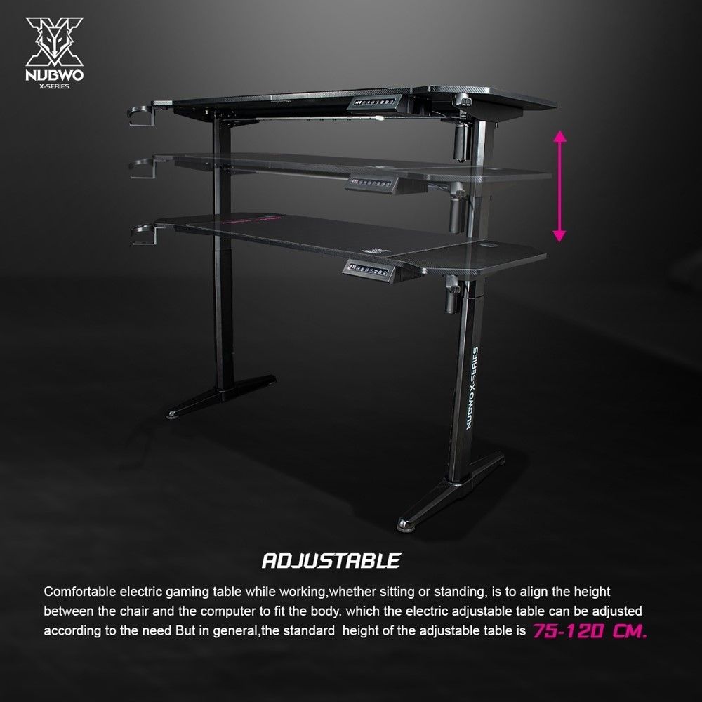 นับโว โต๊ะเกมมิ่ง NXGD-991 สีดำ