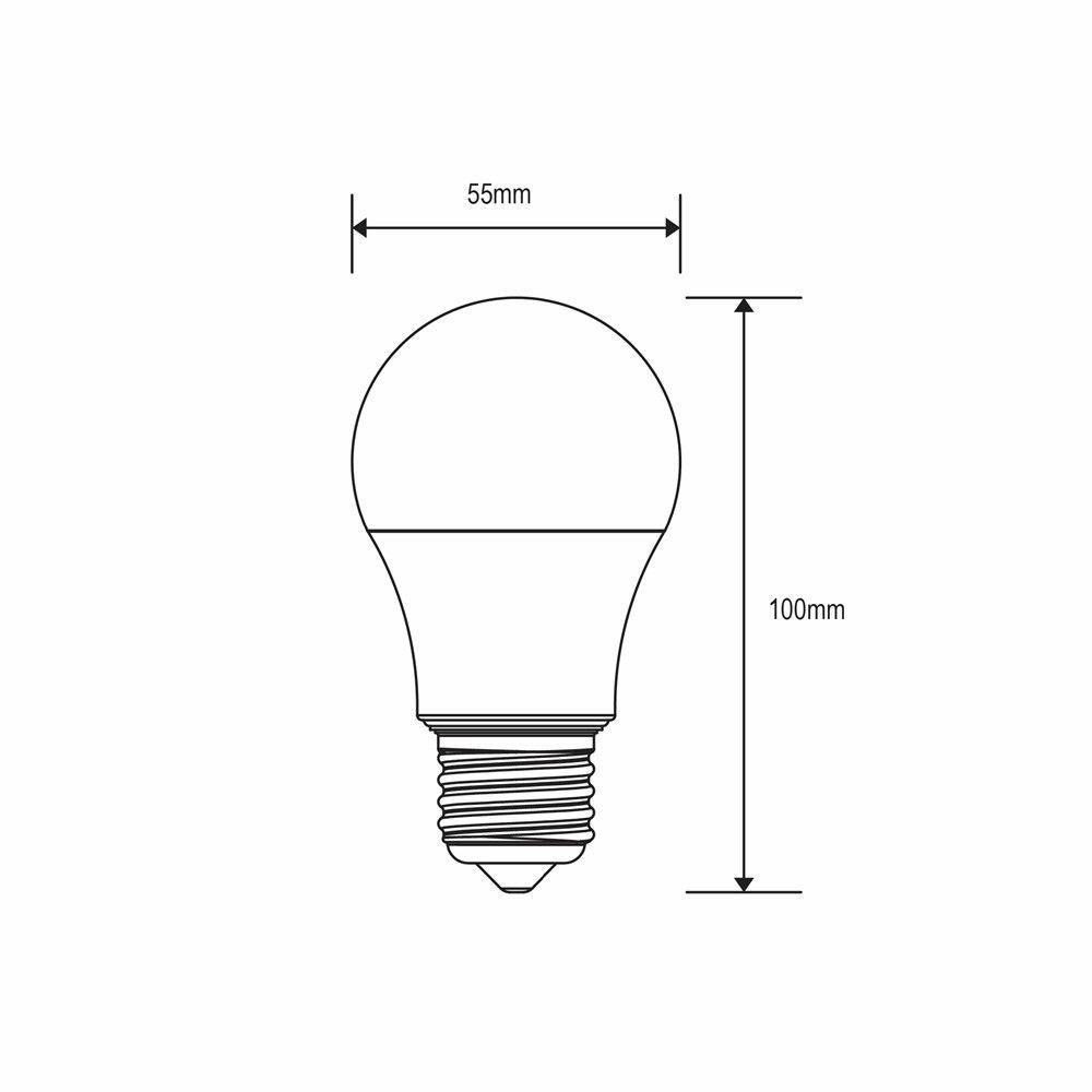 SHINING LED BULB 9W WARM WHITE PACK 2