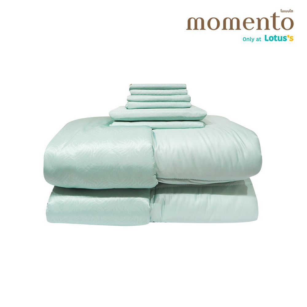 MOMENTO BED IN A BAG MICRO SATIN GREEN 6 FT.+BLANKET