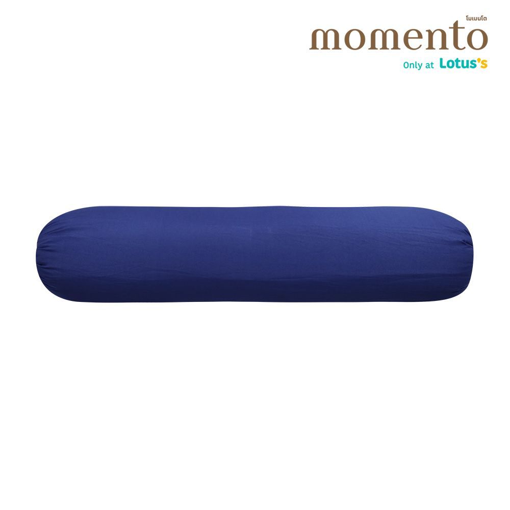 โมเมนโตปลอกหมอนข้างไมโครเท็กซ์ สีน้ำเงิน