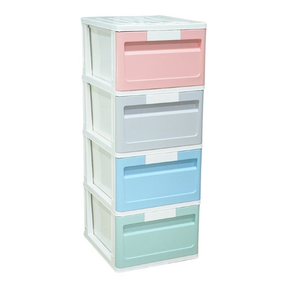 โลตัสตู้ลิ้นชักทรงสูงสีมินิมอล 4 ชั้น (คละแบบ)