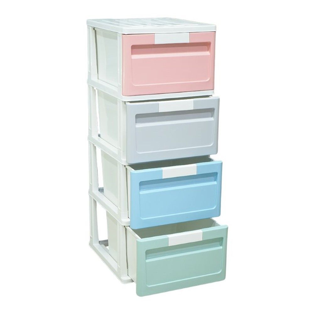 โลตัสตู้ลิ้นชักทรงสูงสีมินิมอล 4 ชั้น (คละแบบ)