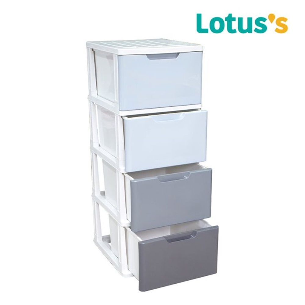 โลตัส ตู้ลิ้นชักทรงสูงสีเทาไล่เฉดสี 4 ชั้น