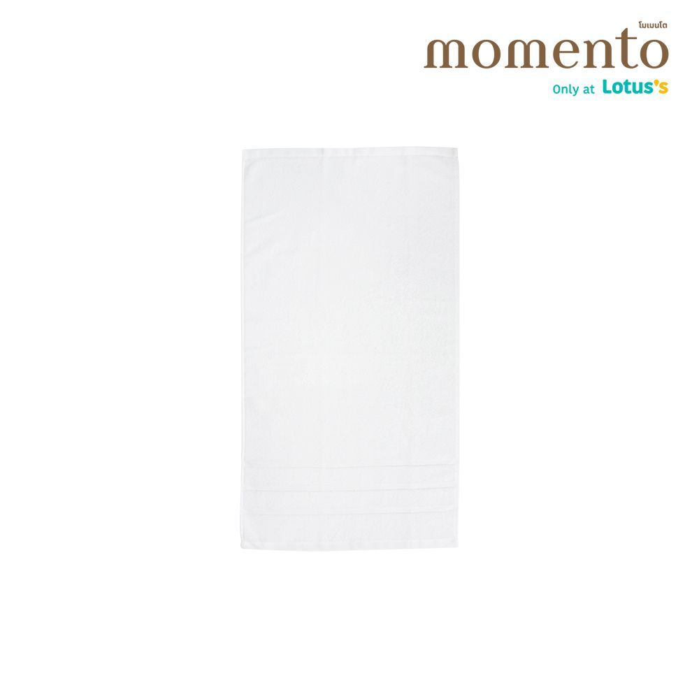 MOMENTO ผ้าขนหนูเสมือนคอตตอนขาว 15X30 นิ้ว