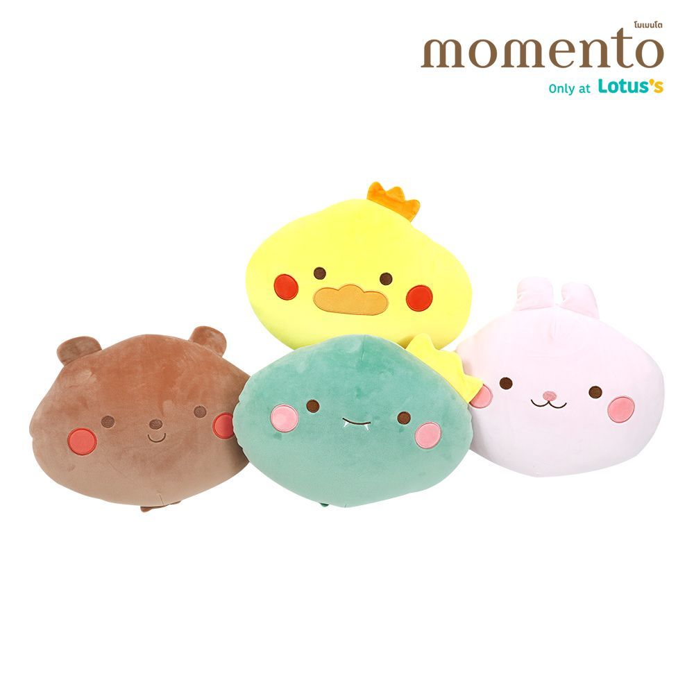 โมเมนโตหมอนอิงผ้านุ่มแอนิมอล 16.5X15 นิ้ว (คละแบบ)