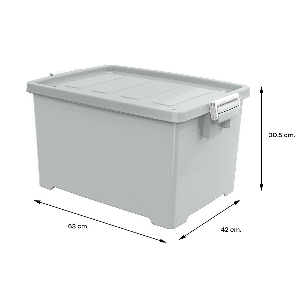 กล่องล้อเลื่อน NO.5116 สีเทา 50 ลิตร