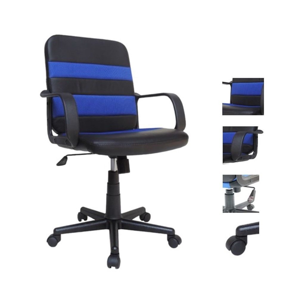 OFFICE CHAIR AMSTER BLACK-BLUE