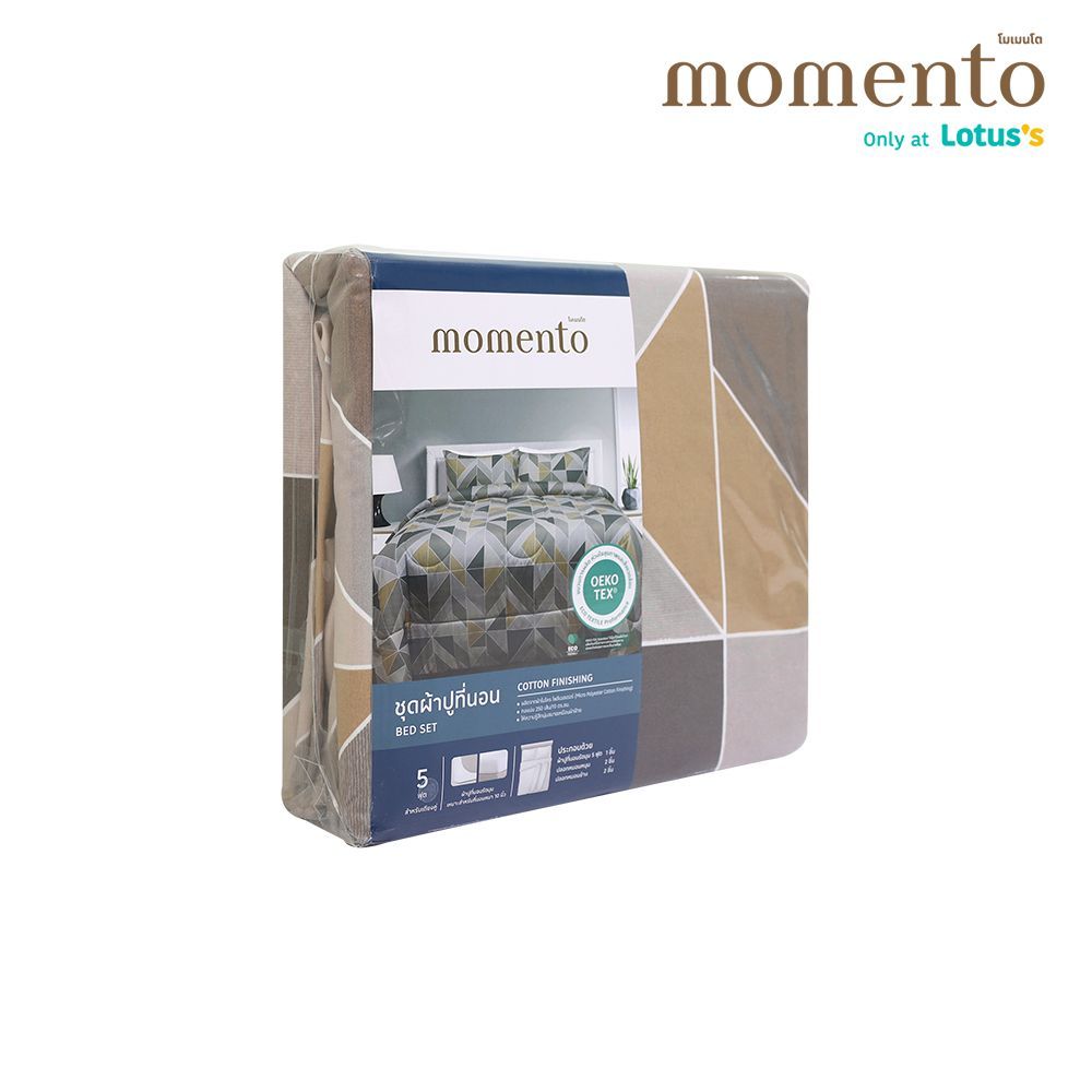 โมเมนโต ผ้าปูเสมือนคอตตอนมินิมอลเบจ 5 ฟุต