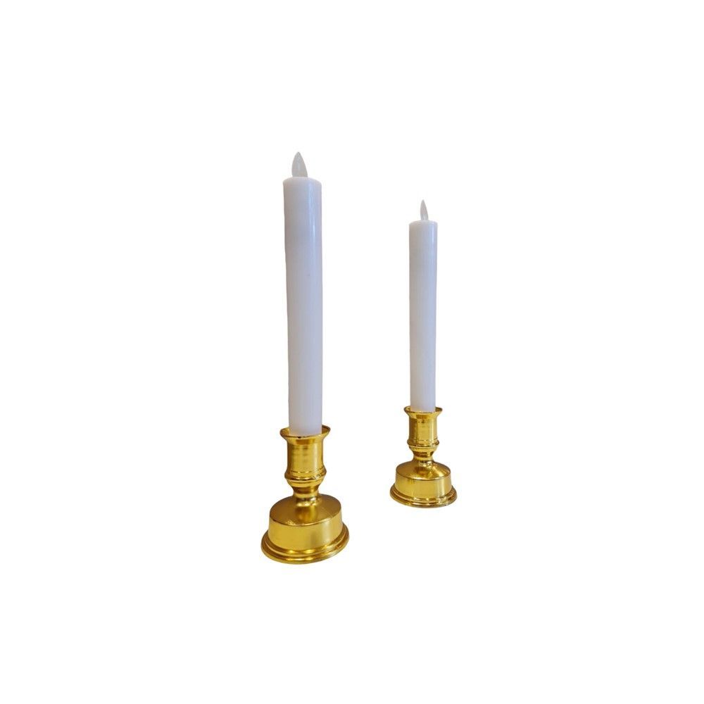 เทียน LED + เชิง สีขาว X2