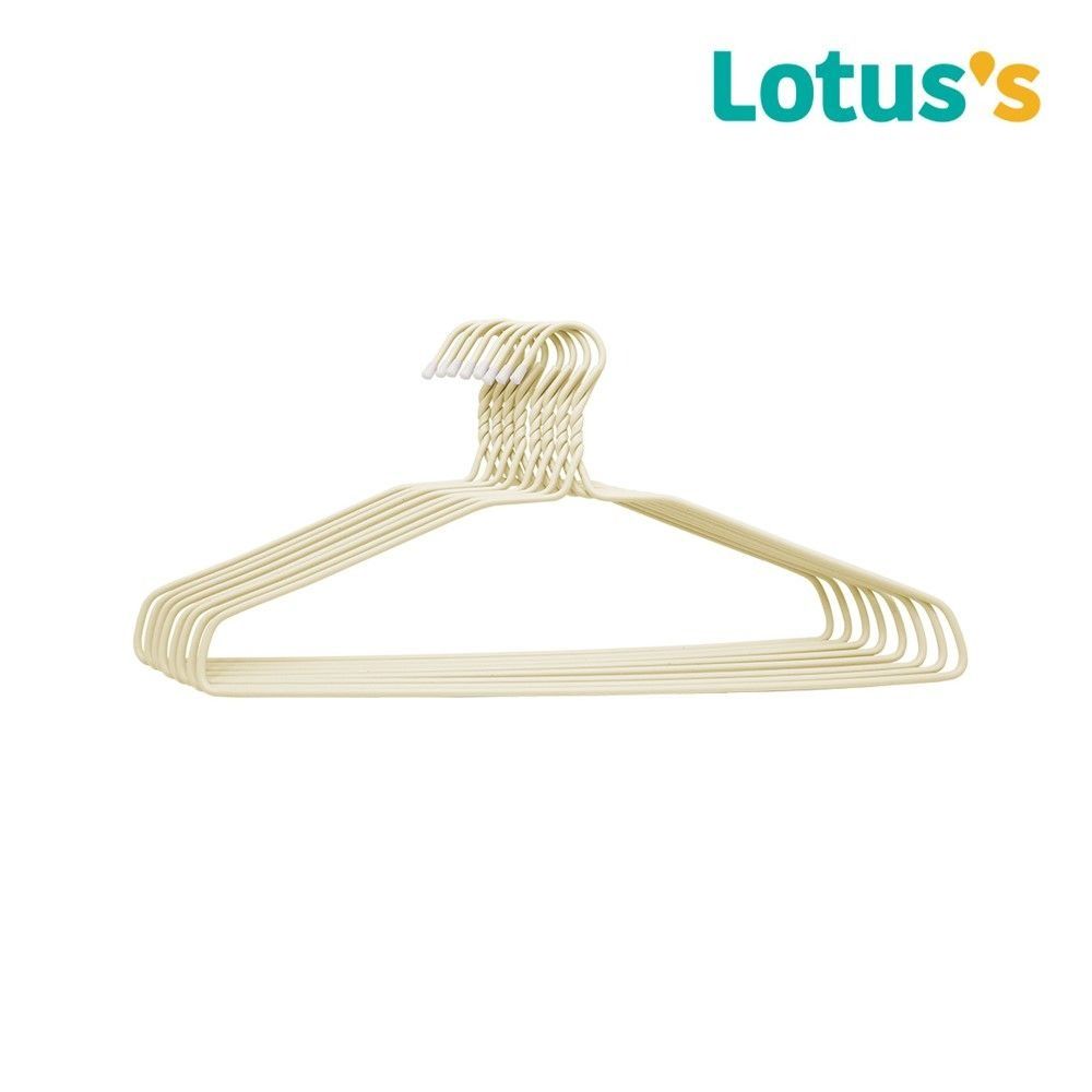 LOTUSS WIRE CLOTHES HANGER 2.3MM. CREAM X8