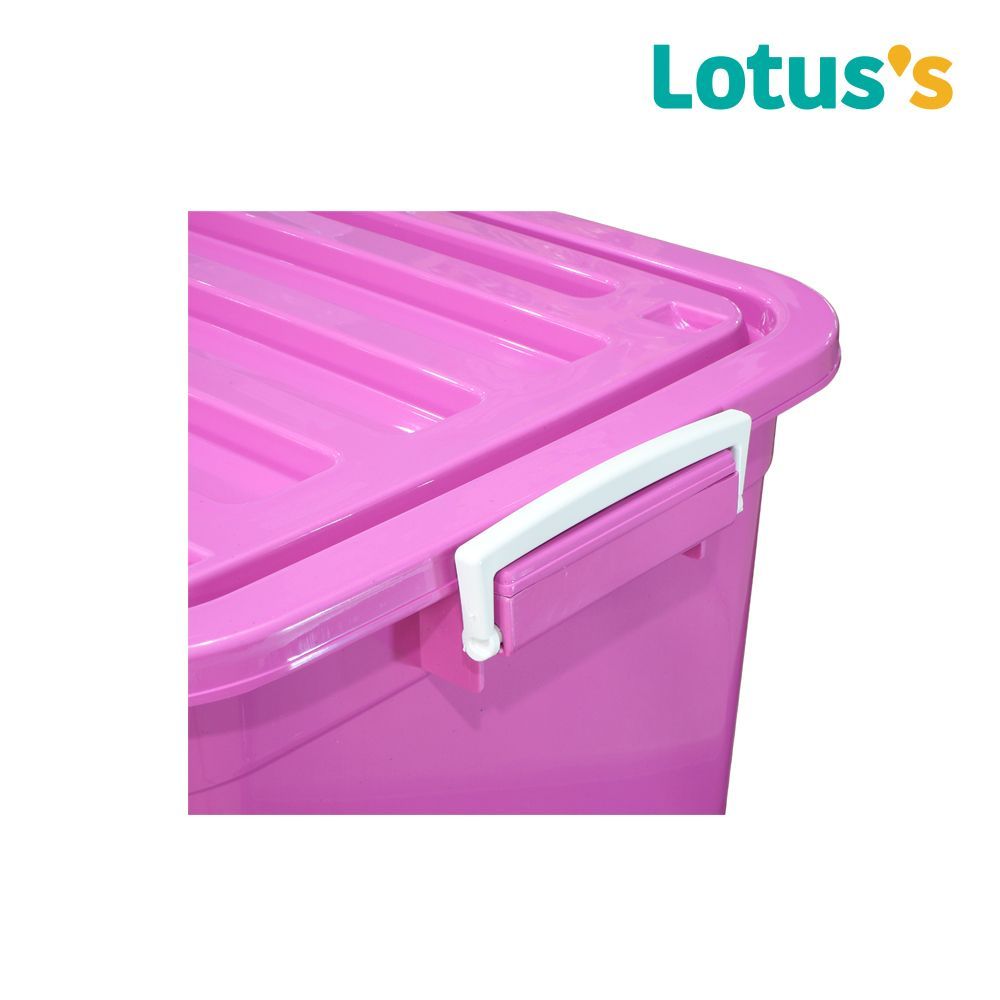 โลตัส กล่องล้อเลื่อน สีชมพู 100 ลิตร B (S-99)