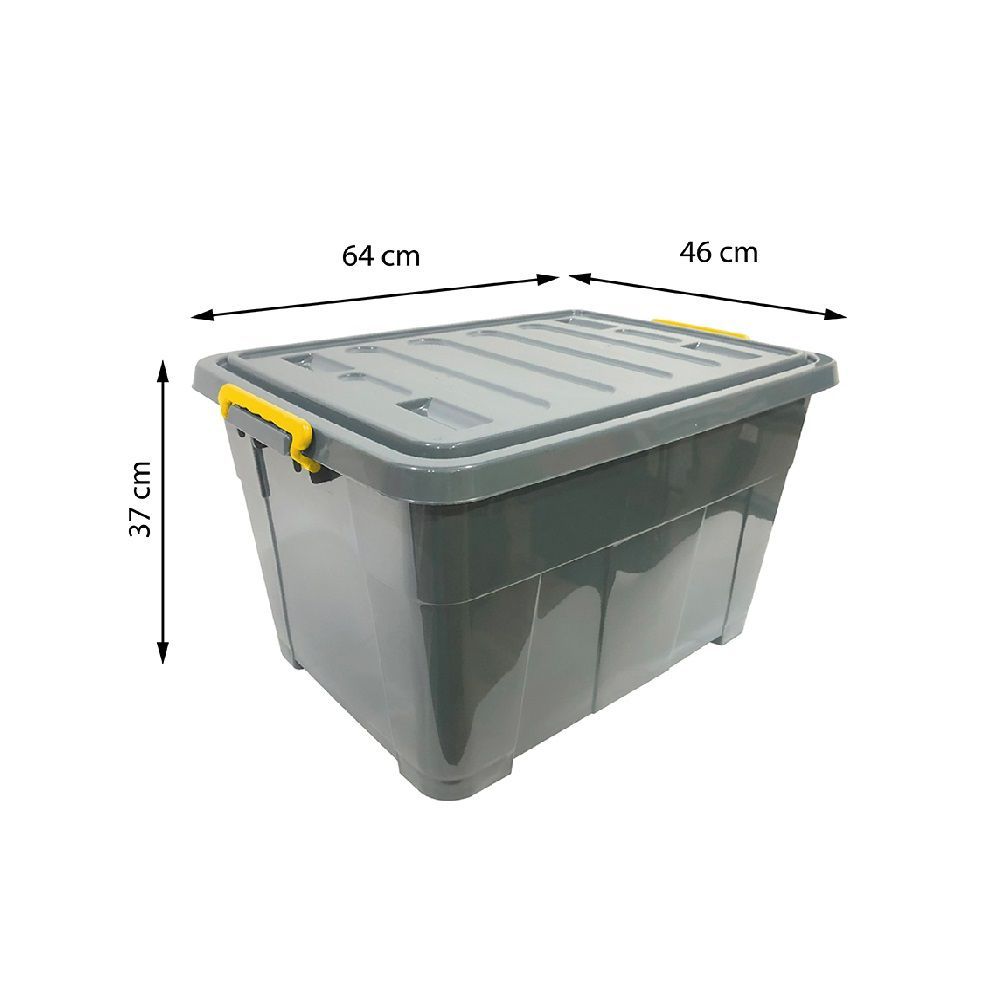 กล่องล้อเลื่อนสีเทา 65 ลิตร