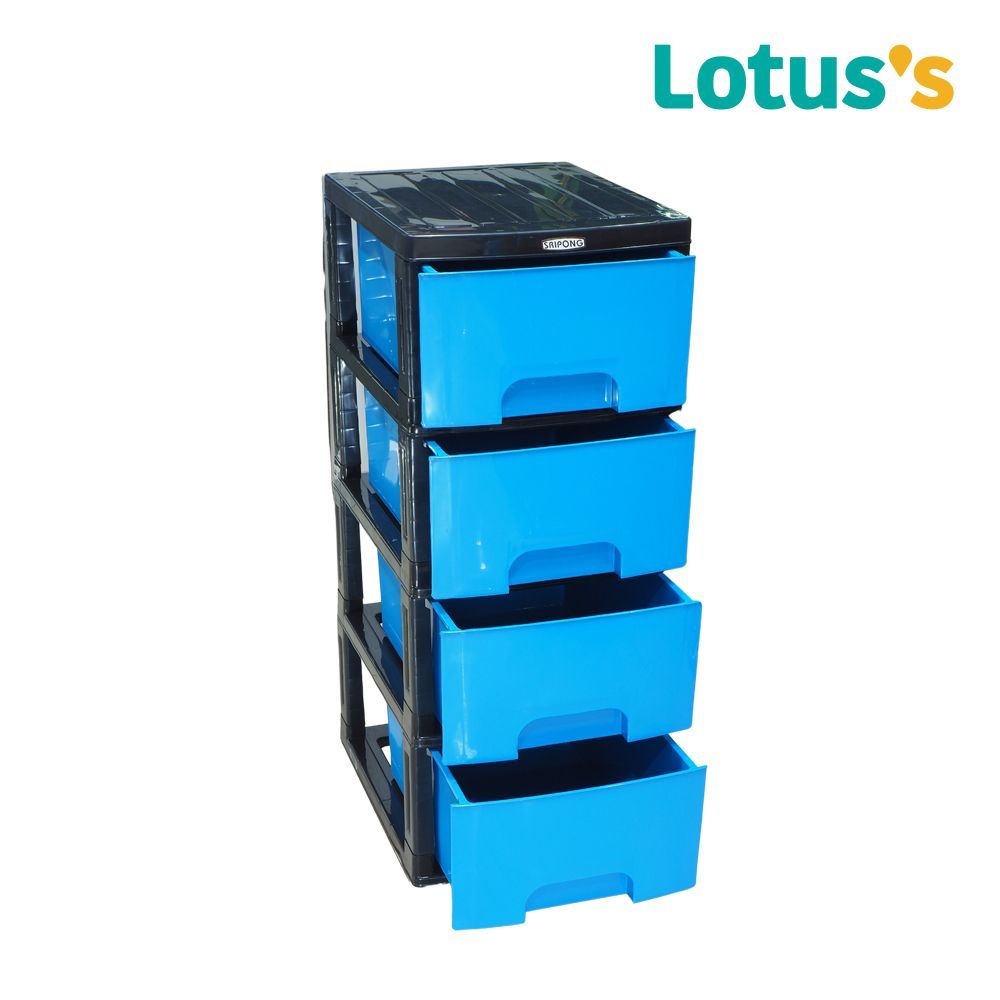 โลตัส ตู้ลิ้นชัก โครงดำ 4 ชั้น TOP