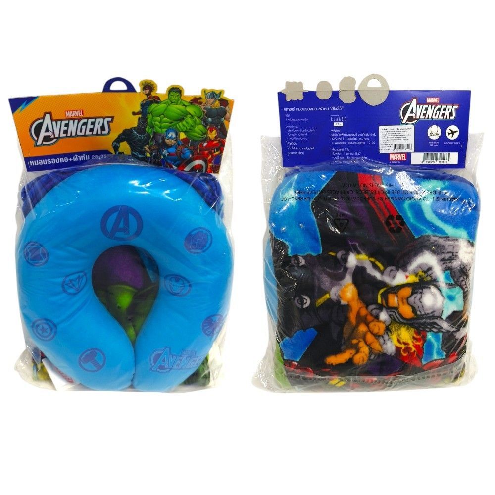 LOTUSS DISNEY หมอนหนุนรองคอ+ผ้าห่ม 28X35นิ้ว (คละแบบ)