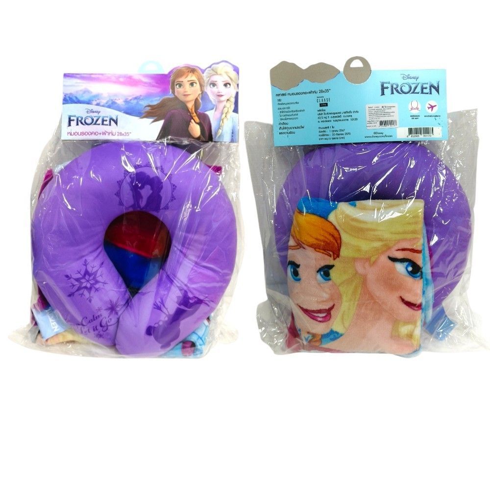 LOTUSS DISNEY หมอนหนุนรองคอ+ผ้าห่ม 28X35นิ้ว (คละแบบ)