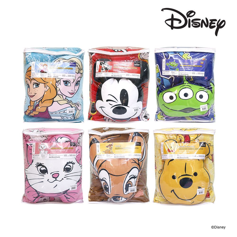 โมเมนโต หมอนไดคัทดิสนีย์และผ้านวมบาง 50X60 นิ้ว (คละแบบ)