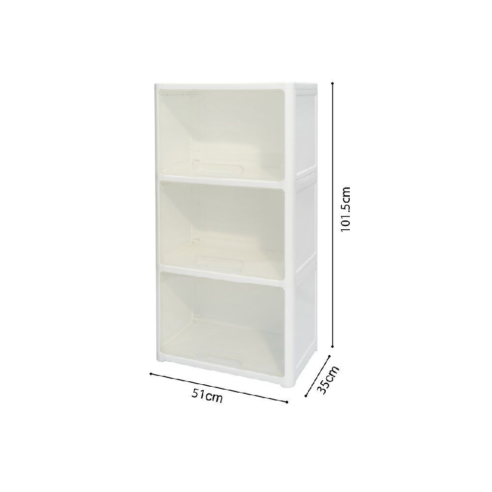 PLASTIC STORAGE DRAWER SLIDING 3 SHELF