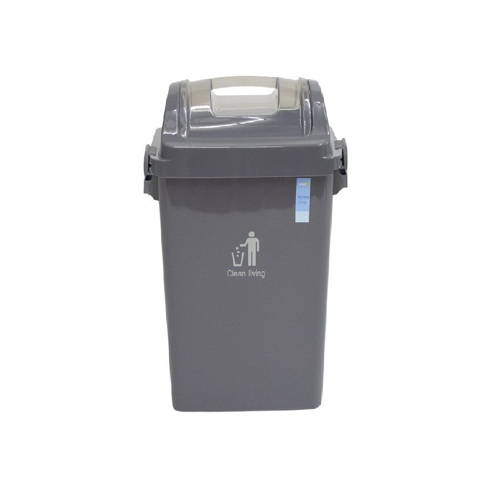 LOTUSS SWING DUST BIN CHARCOAL 28L.