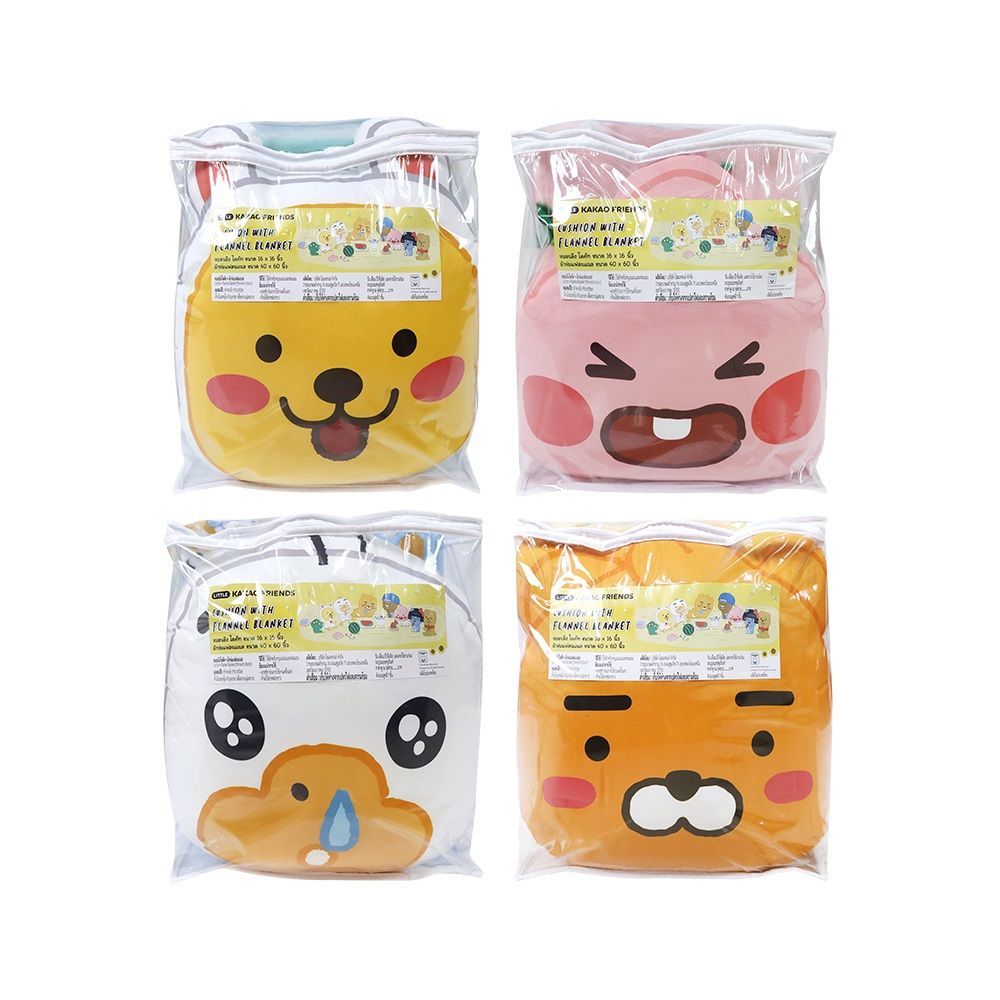 โมเมนโต หมอนไดคัท+ผ้าห่มแฟลนเนล 40X60 นิ้ว (คละแบบ)