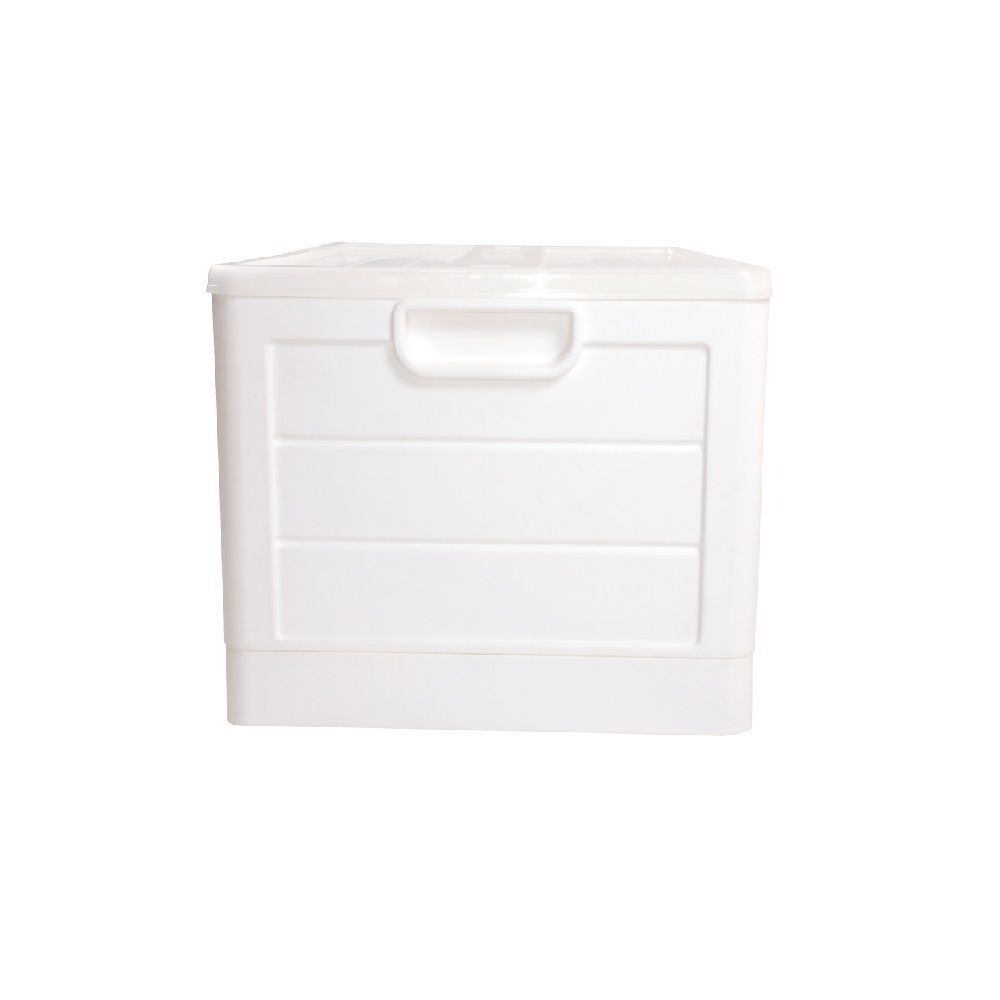 กล่องพับได้ ฝาใส สีขาว 70ลิตร #8246