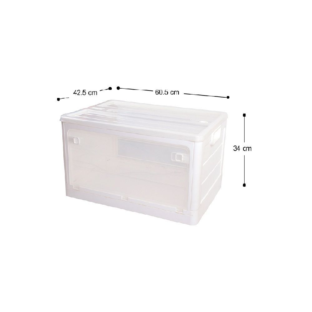 กล่องพับได้ ฝาใส สีขาว 70ลิตร #8246