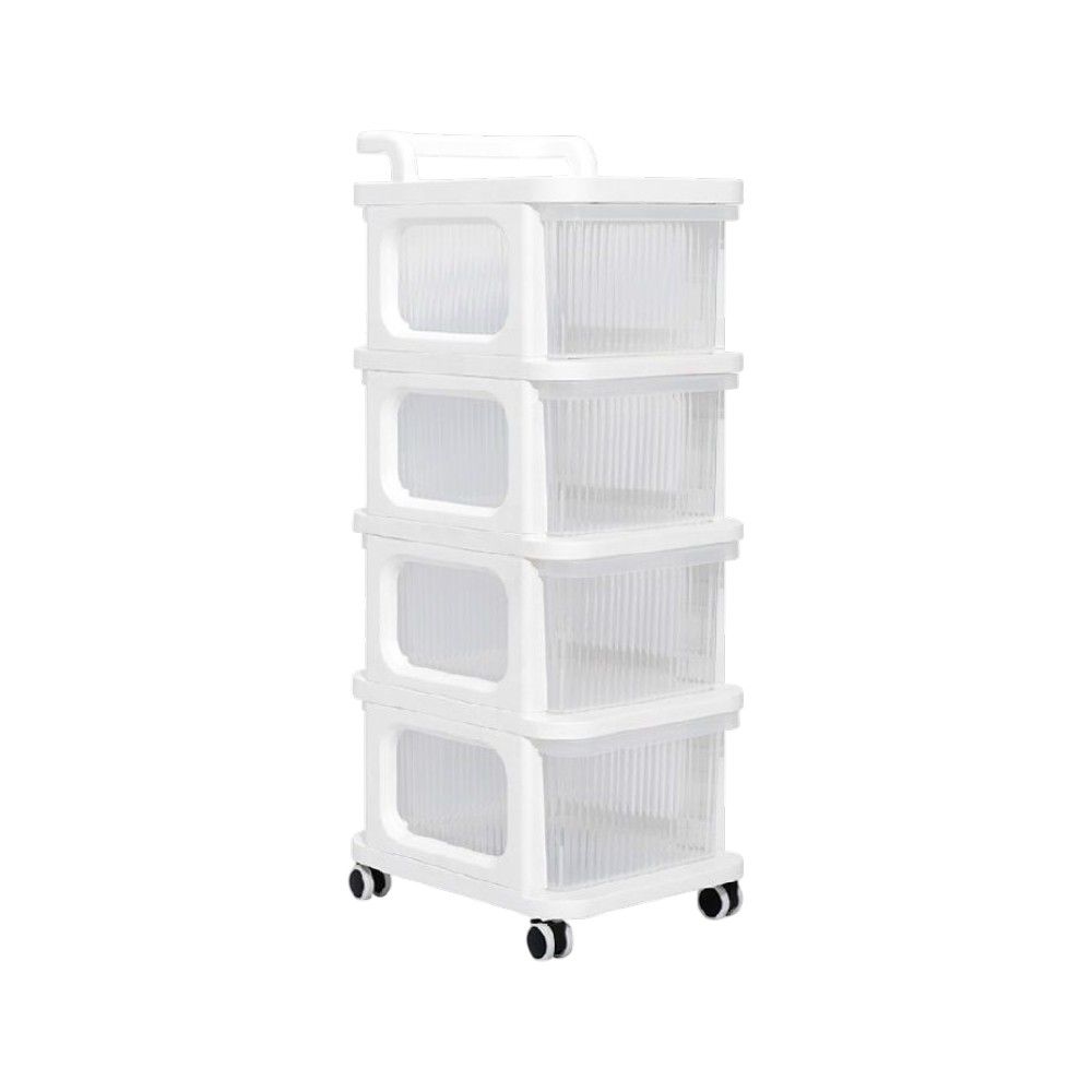 MOMENTO 4TIER ROLLING CART WHITE