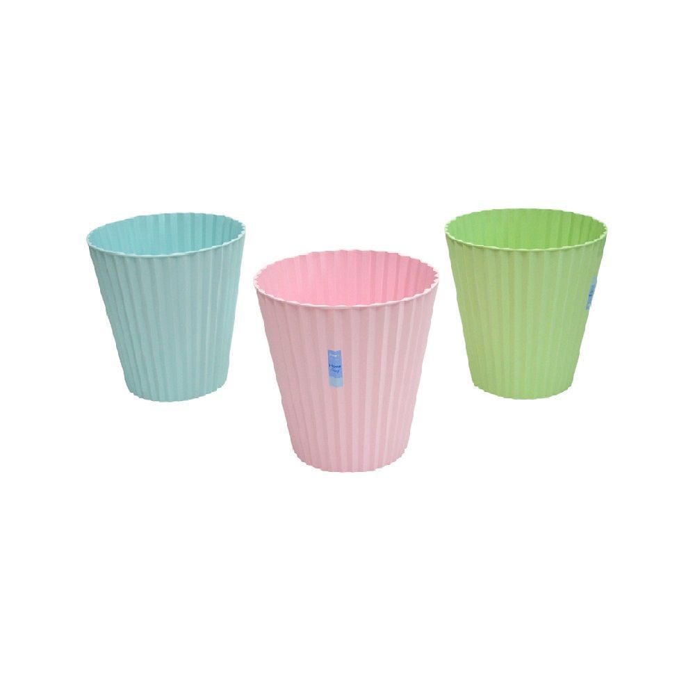 โลตัส ถังขยะผง ทรงจีบ 10 ลิตร (คละสี)