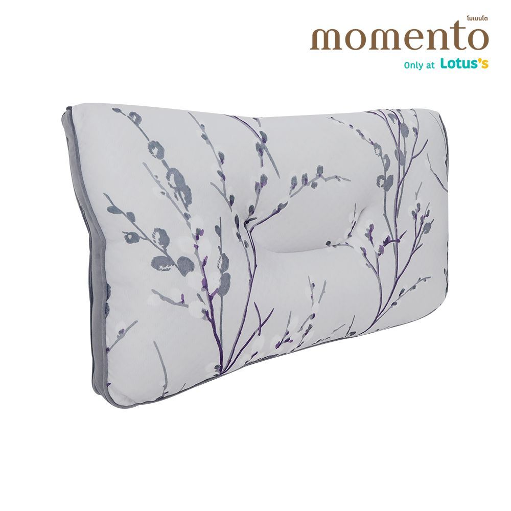 MOMENTO หมอนสุขภาพลอร่า แอชลีย์ สีเทา 17X27 นิ้ว