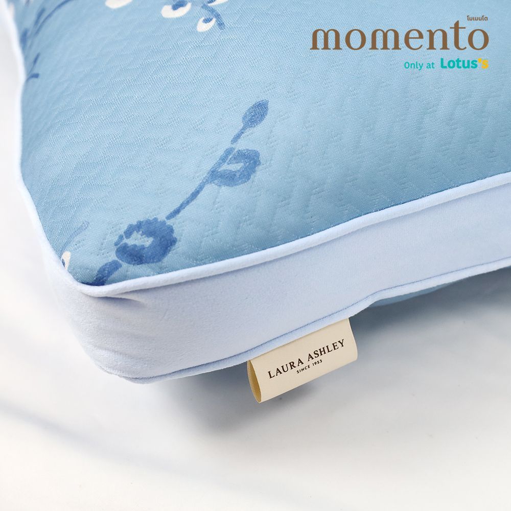 MOMENTO หมอนสุขภาพลอร่า แอชลีย์ สีฟ้า 17X27 นิ้ว