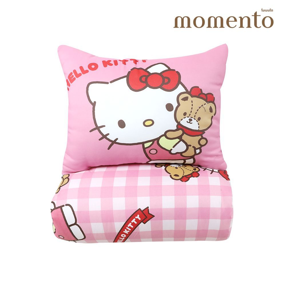โมเมนโต หมอนไดคัทคิตตี้ + ผ้านวมบาง 50X60 นิ้ว