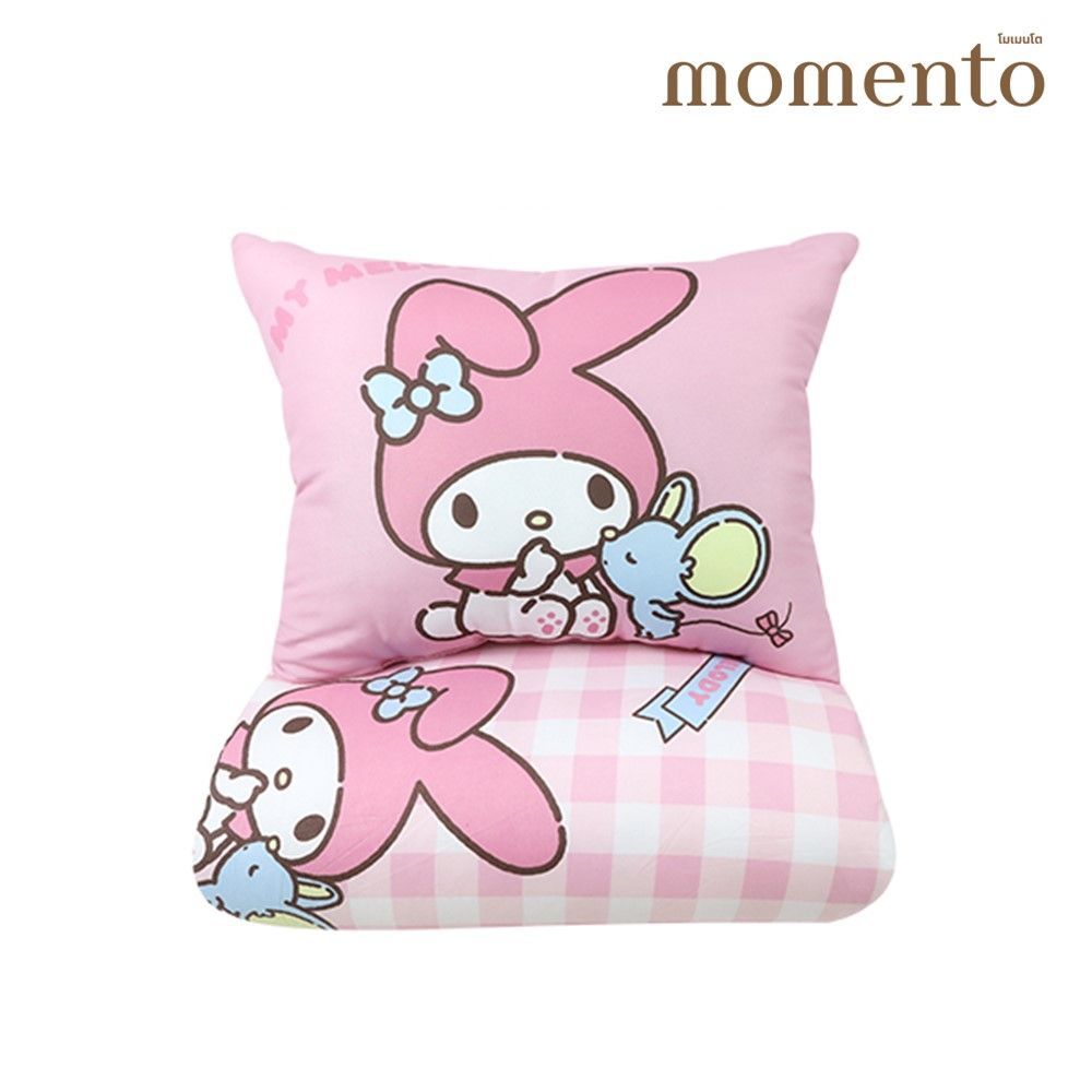 MOMENTO หมอนไดคัทซานริโอ+ผ้านวมบาง 50X60 นิ้ว (คละแบบ)