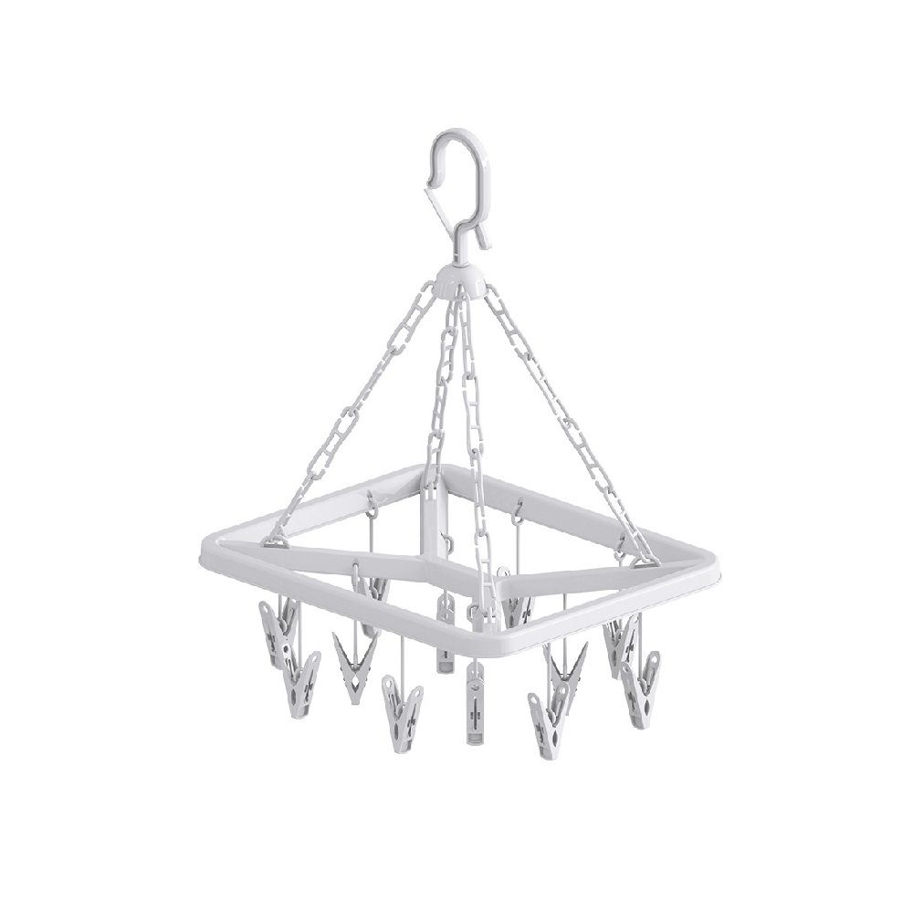 LOTUSS SQUARE CLOTHES HANGER 12 CLIP 255-1