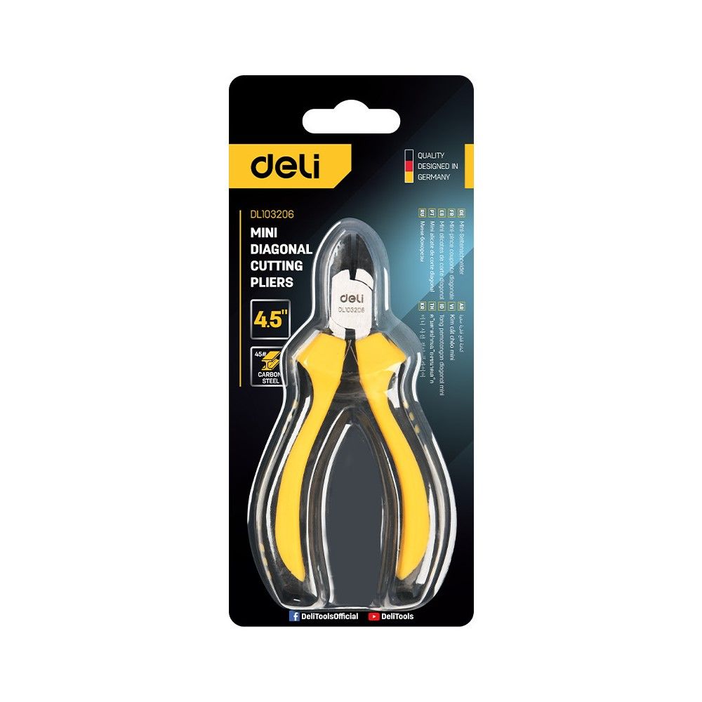 DELI DIAGONAL PLIER 4.5 INCH EDL103206