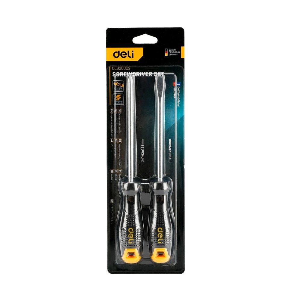 DELI SCREWDRIVER SET 2 PCS. EDL620002