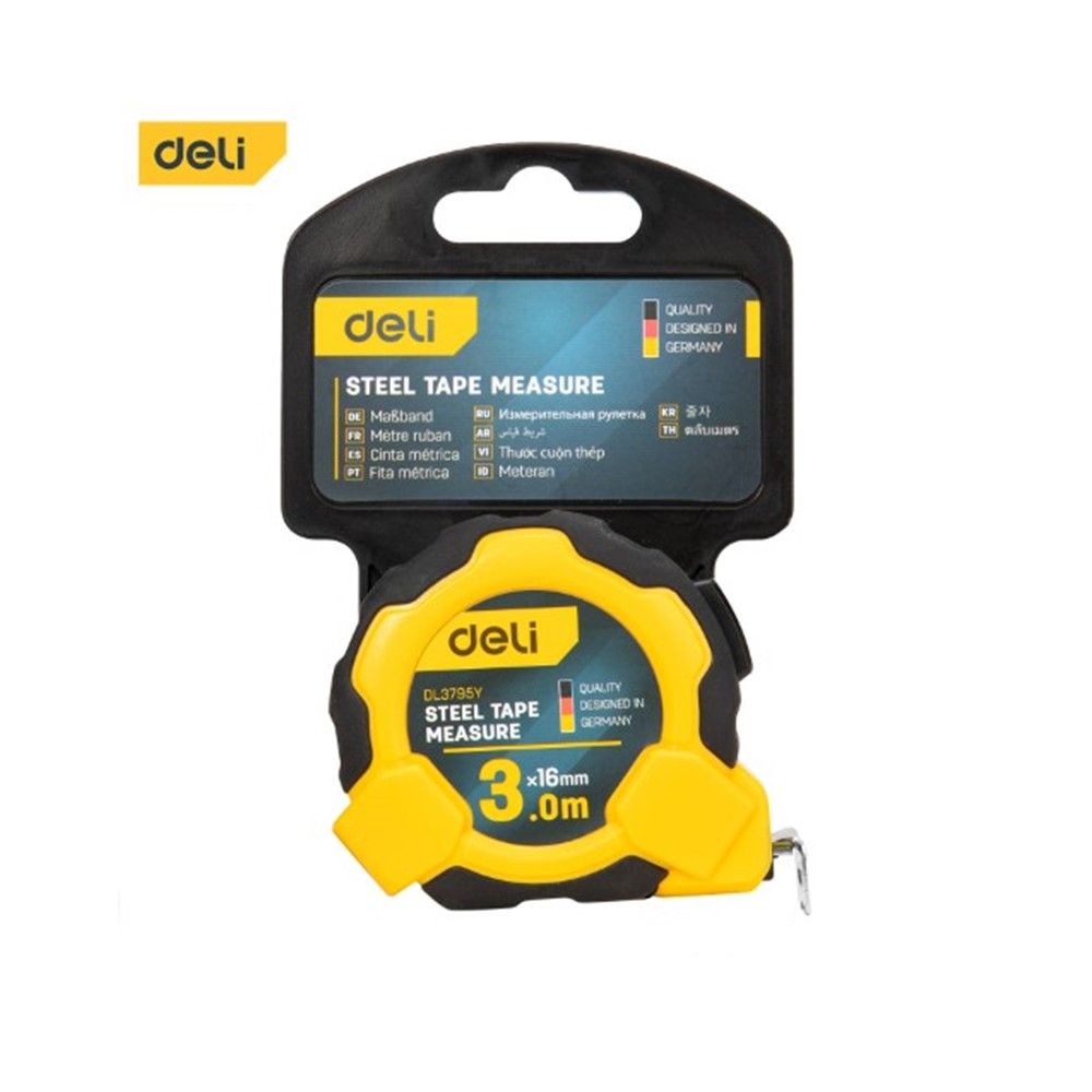 DELI TAPE MEASURE AUTO LOCK 3 M X 16 MM EDL3795Y