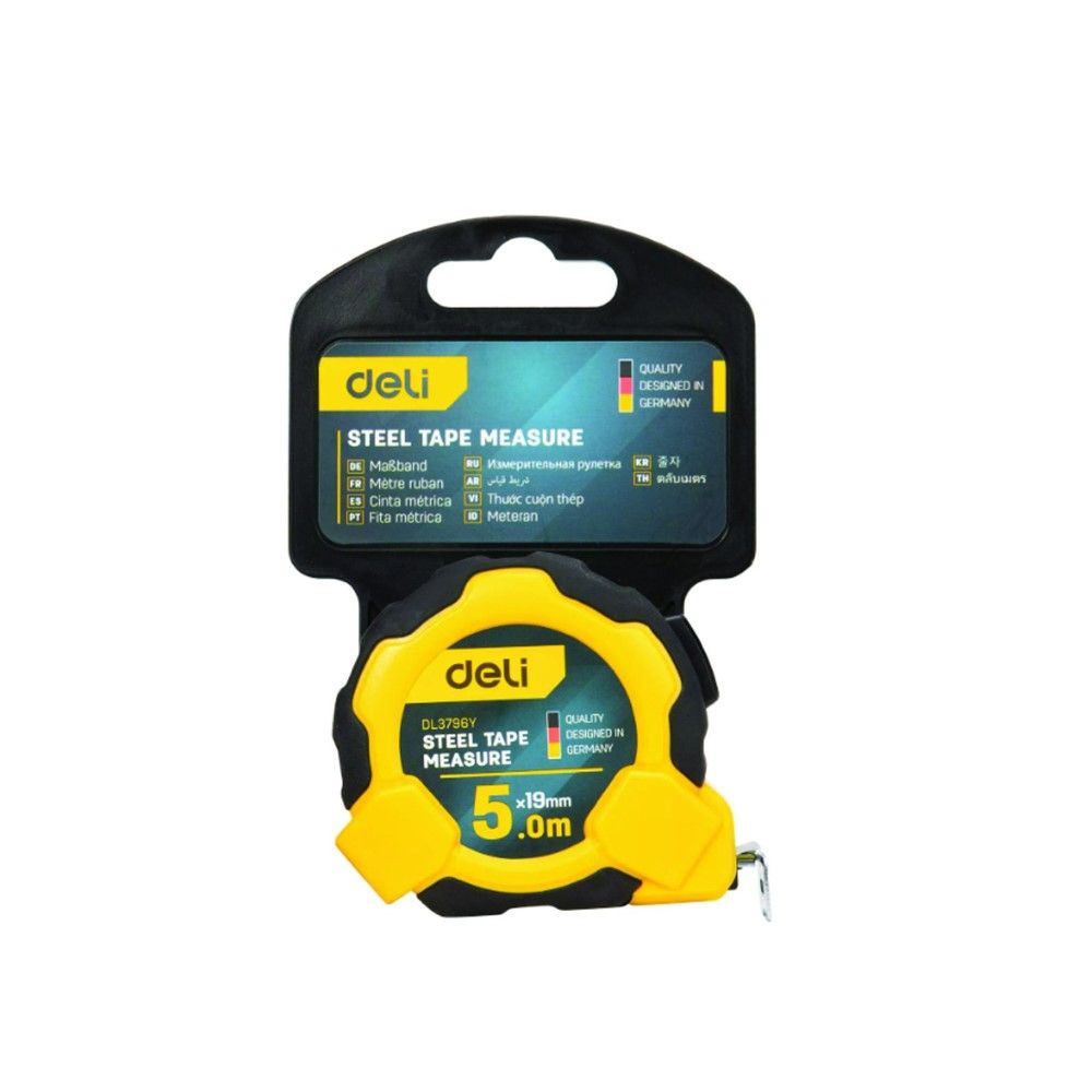 DELI TAPE MEASURE AUTO LOCK 5 M X 19 MM EDL3796Y