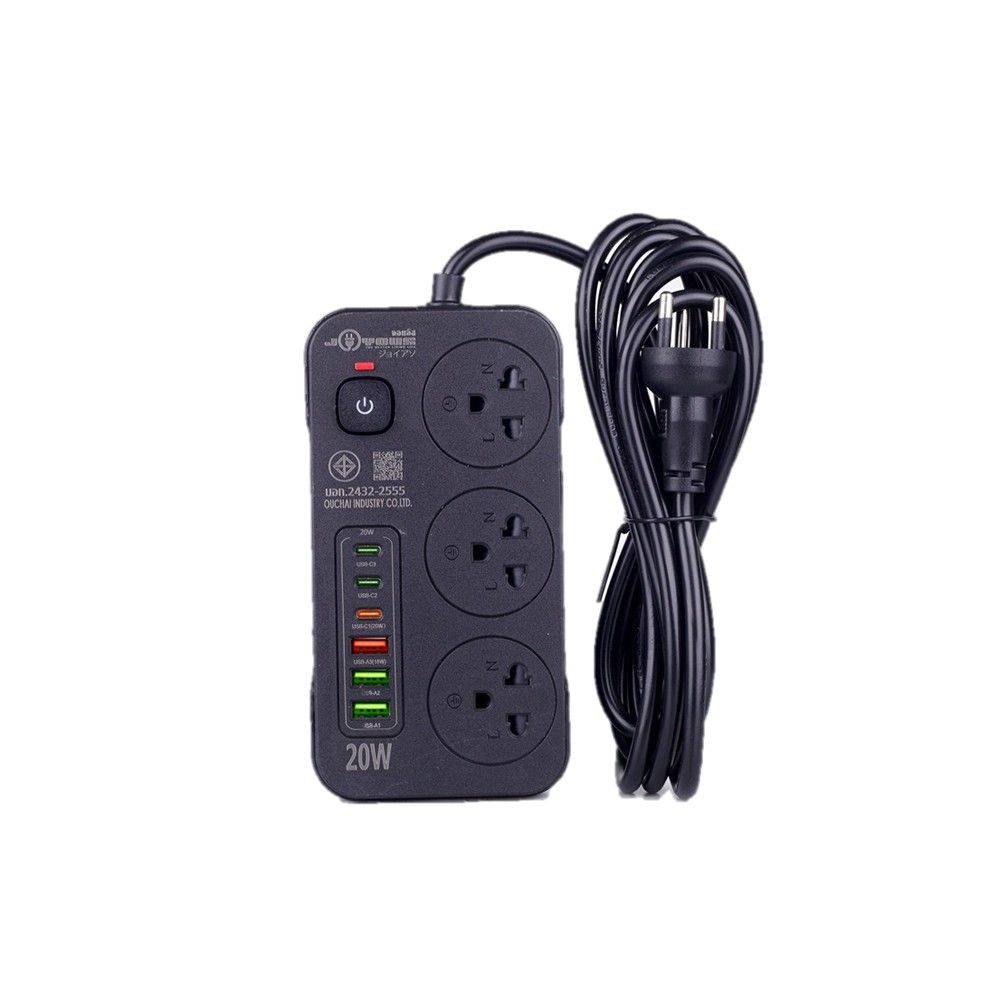 JOYOUS PLUG 3 SOCKETS 1 SWITCH 6 PORT 3 M