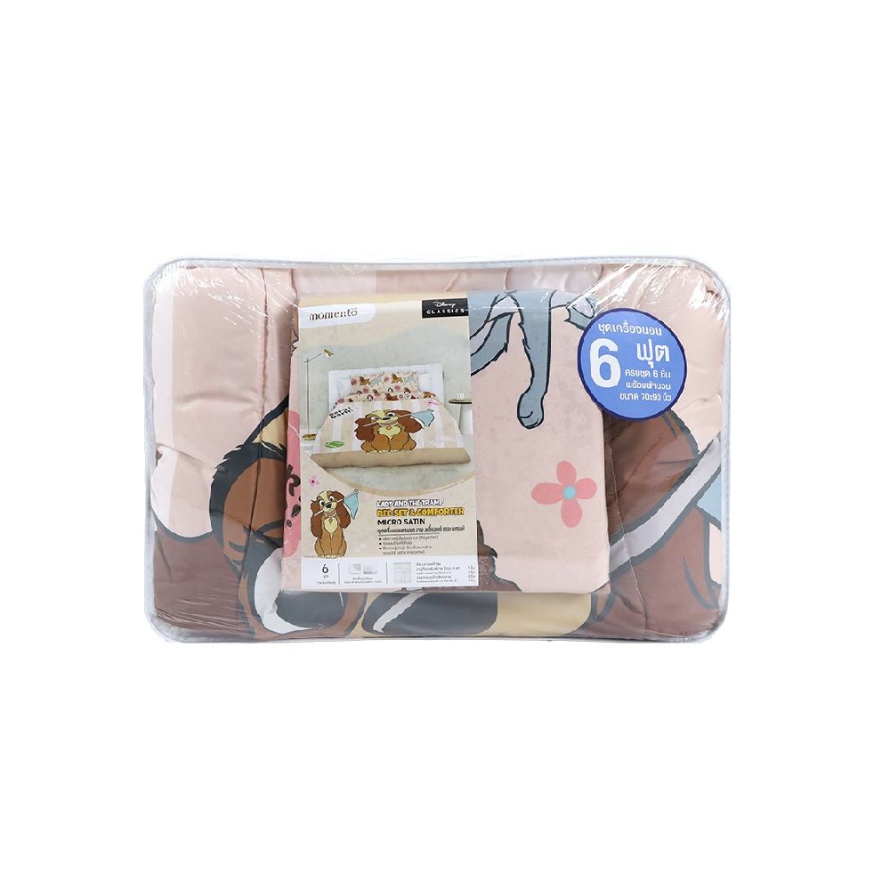 MOMENTO BED SET LADY 6 FT+COMFORTER 70X90 INCH