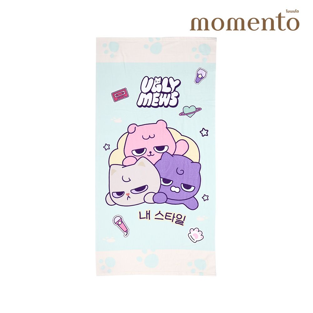 MOMENTO TOWEL UGLY MEWS GREEN 27X54 INCH