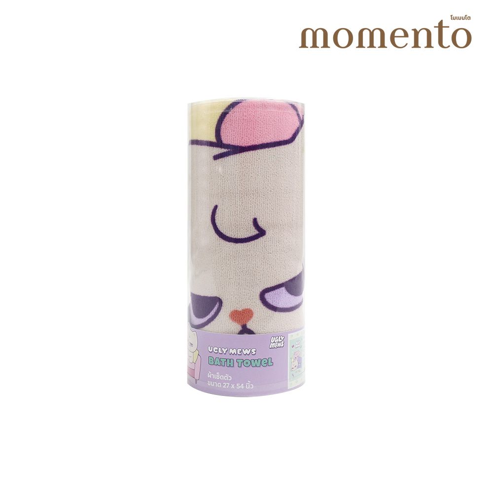 โมเมนโต ผ้าขนหนู UGLY MEWS สีเขียว 27X54 นิ้ว
