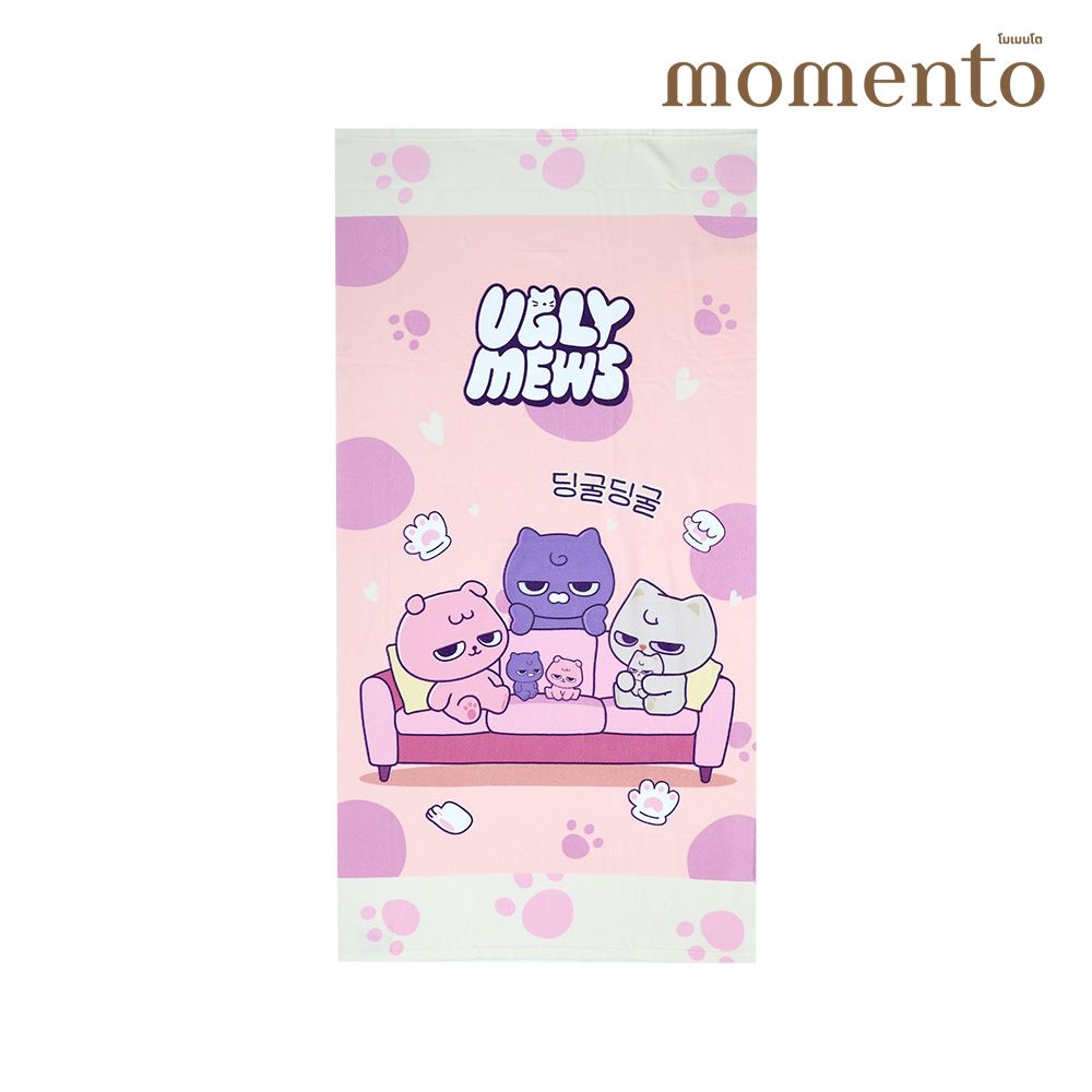 MOMENTO TOWEL UGLY MEWS PINK 27X54 INCH